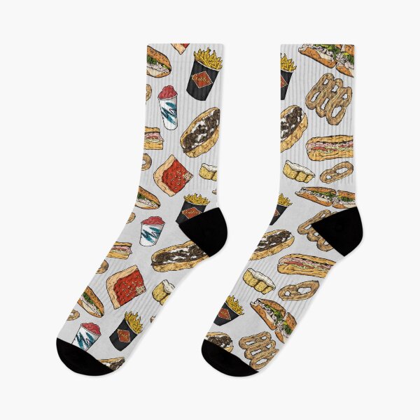 Item preview, Philly Foods Pattern - Gray designed and sold by Elizabeth Weglein.