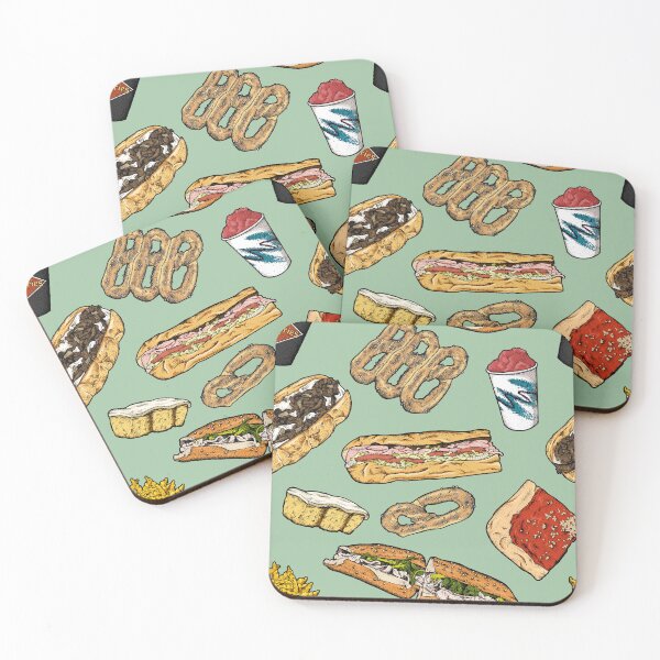 Item preview, Philly Foods Pattern - Green designed and sold by Elizabeth Weglein.