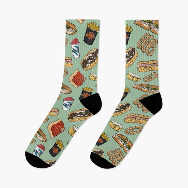 Item preview, Philly Foods Pattern - Green designed and sold by Elizabeth Weglein.