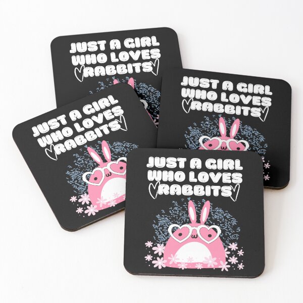 Item preview, Just A Girl Who Loves Rabbits Cute Kawaii Rabbit With Glasses designed and sold by Renata illustrata.