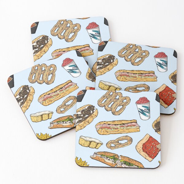 Item preview, Philly Foods Pattern - Light Blue designed and sold by Elizabeth Weglein.