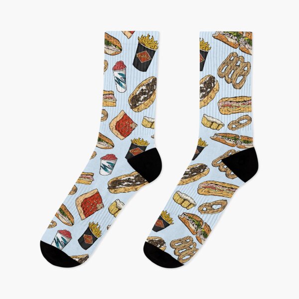 Item preview, Philly Foods Pattern - Light Blue designed and sold by Elizabeth Weglein.