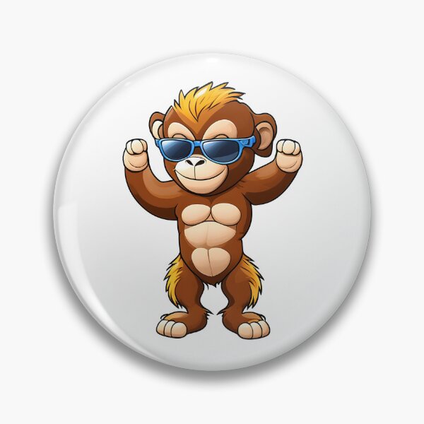Item preview, Monkey in cartoon style designed and sold by IrinaGuArt.