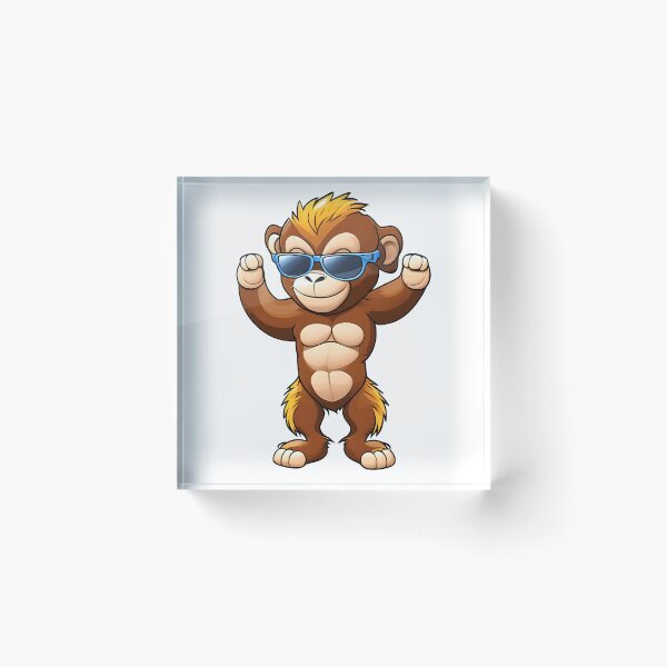Item preview, Monkey in cartoon style designed and sold by IrinaGuArt.