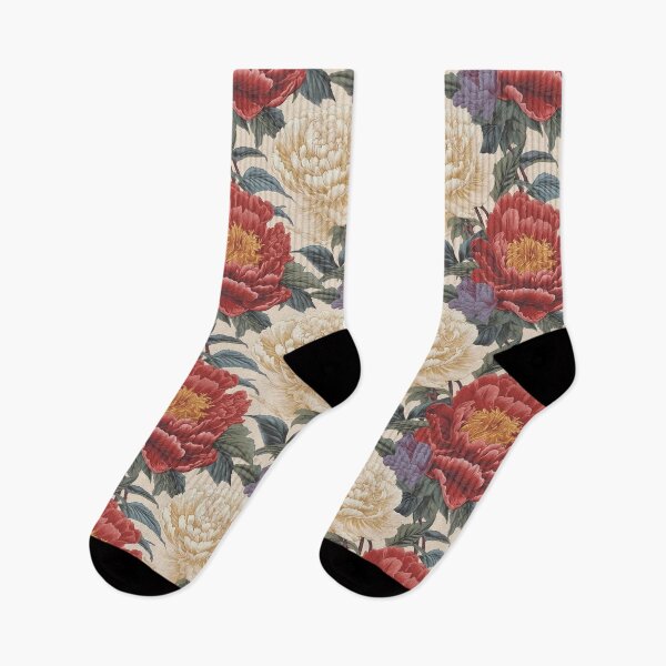 Item preview, Vintage Pattern with Peonies designed and sold by Happy Mood Design.