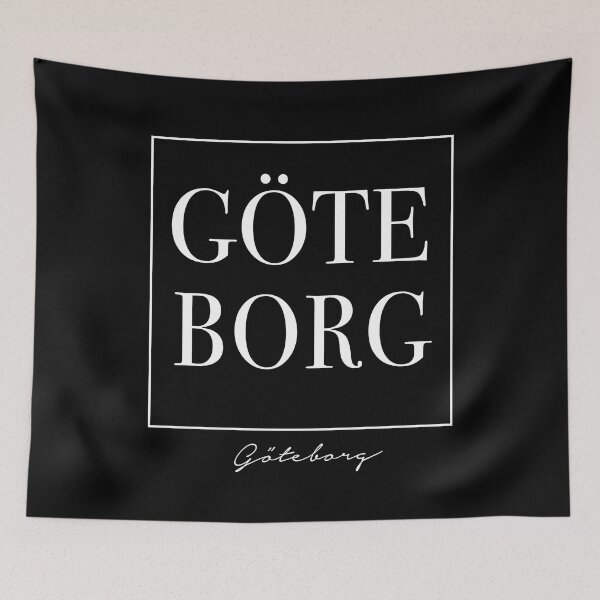 Item preview, Goteborg city Typography black and white art designed and sold by Digital  Cloud.