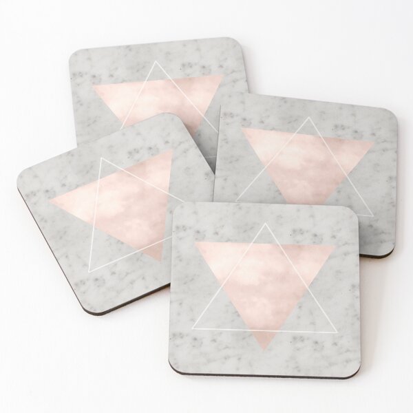 Item preview, Rose gold grey geometric marble designed and sold by marbleco.