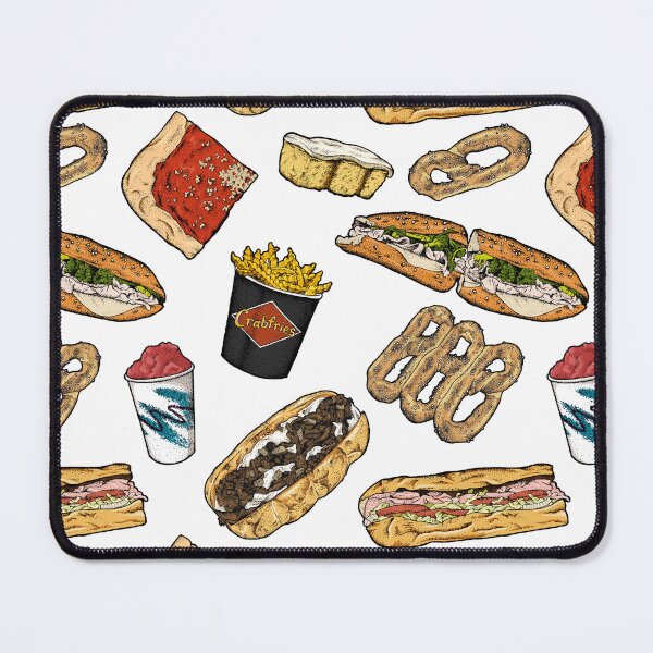 Item preview, Philly Foods Pattern - White designed and sold by Elizabeth Weglein.