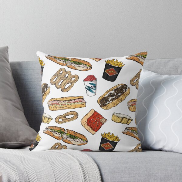 Item preview, Philly Foods Pattern - White designed and sold by Elizabeth Weglein.