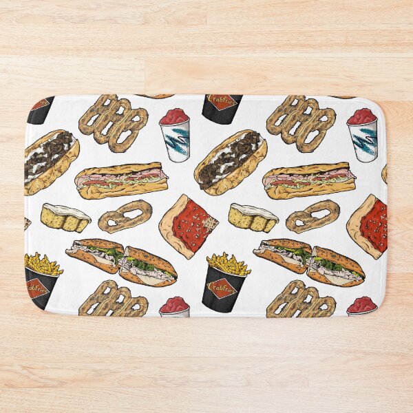 Item preview, Philly Foods Pattern - White designed and sold by Elizabeth Weglein.