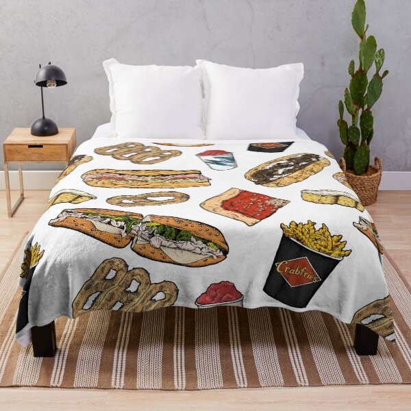Item preview, Philly Foods Pattern - White designed and sold by Elizabeth Weglein.