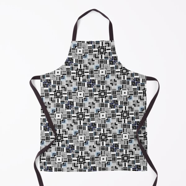 Item preview, Geometric Repeat Fabric Pattern in Black & White Shades designed and sold by Trevor Hirst.