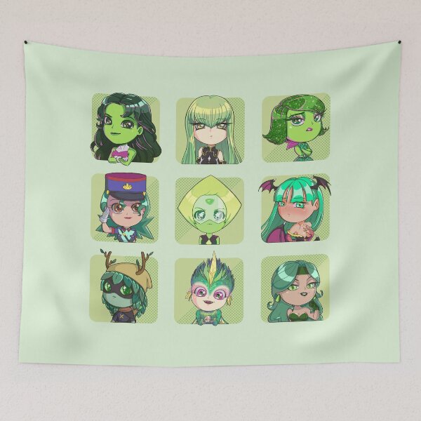 Item preview, 3x3 Green Haired Characters designed and sold by MelTina.