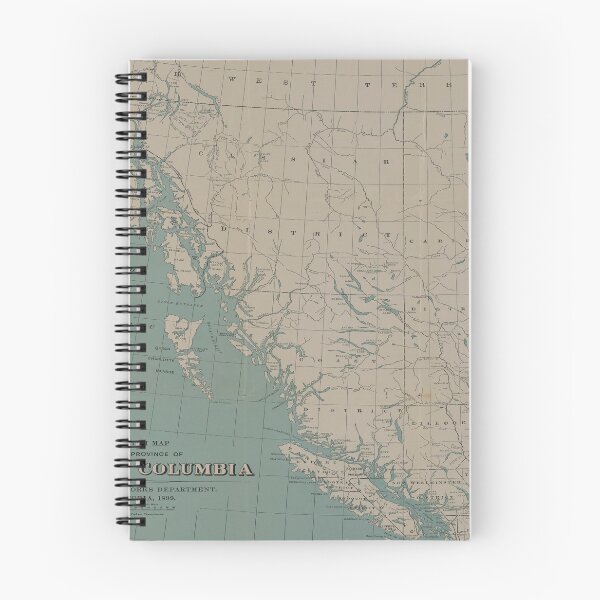 Item preview, Vintage British Columbia Canada Map (1899) Old Western Canadian Province Atlas designed and sold by BravuraMedia.