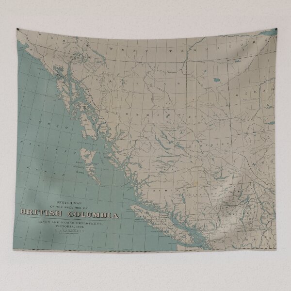 Item preview, Vintage British Columbia Canada Map (1899) Old Western Canadian Province Atlas designed and sold by BravuraMedia.