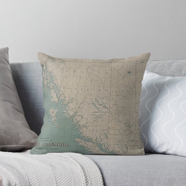 Item preview, Vintage British Columbia Canada Map (1899) Old Western Canadian Province Atlas designed and sold by BravuraMedia.