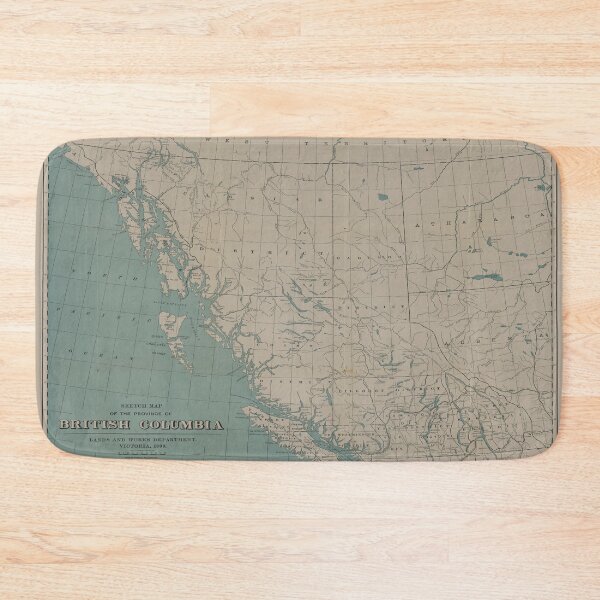 Item preview, Vintage British Columbia Canada Map (1899) Old Western Canadian Province Atlas designed and sold by BravuraMedia.
