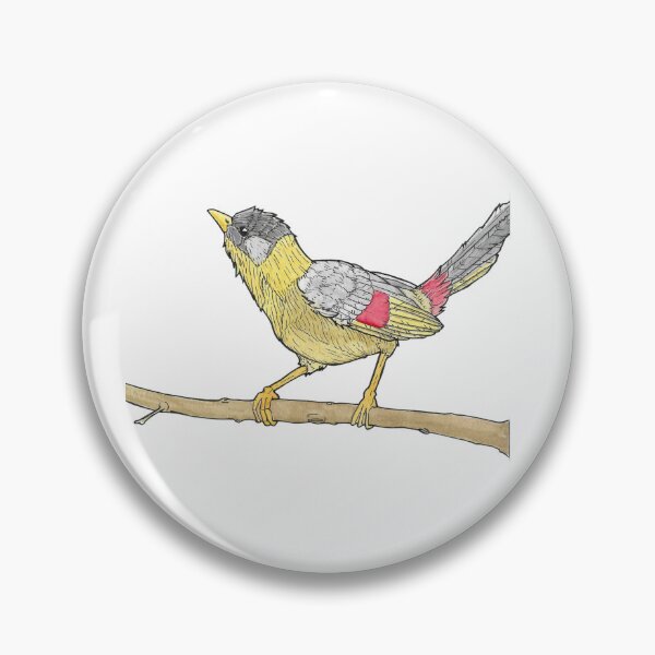 Item preview, Leiothrix de mejillas plateadas designed and sold by VonRavenDesign.