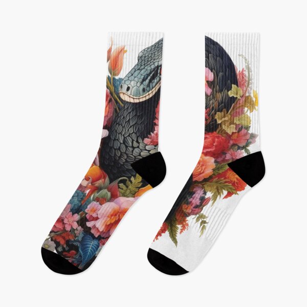 Aperçu de l'œuvre Serpent et fleurs créée et vendue par hennahsheikh.