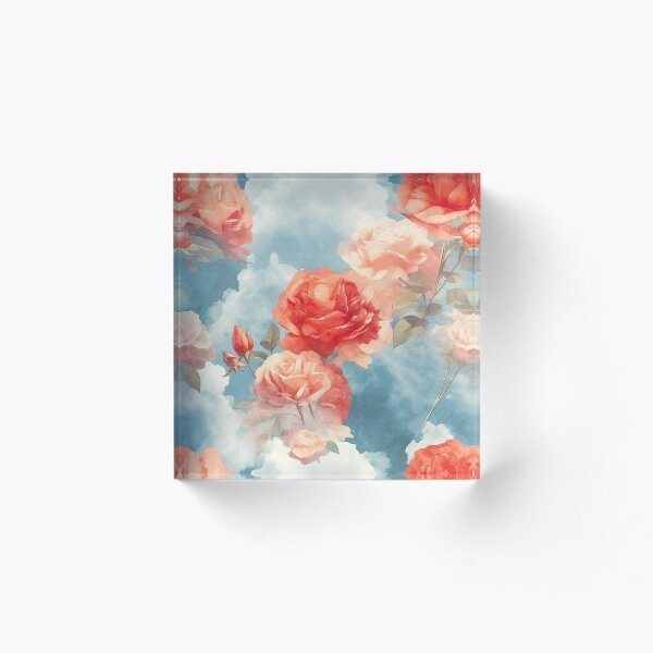 Item preview, Classics - Floral Fantasy Pink and Red Roses in soft clouds designed and sold by FutureImaging.
