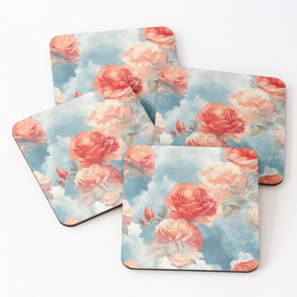 Item preview, Classics - Floral Fantasy Pink and Red Roses in soft clouds designed and sold by FutureImaging.