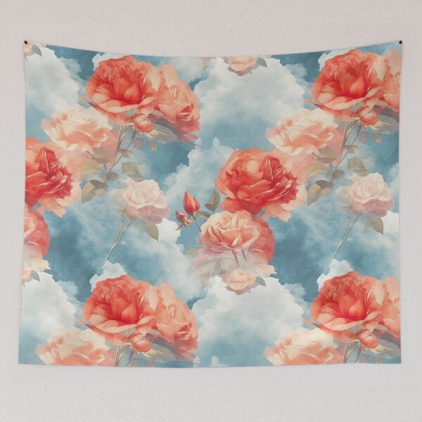 Item preview, Classics - Floral Fantasy Pink and Red Roses in soft clouds designed and sold by FutureImaging.