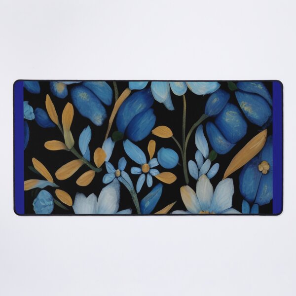 Item preview, Blue Folk Art Flowers designed and sold by Jinx Davis.