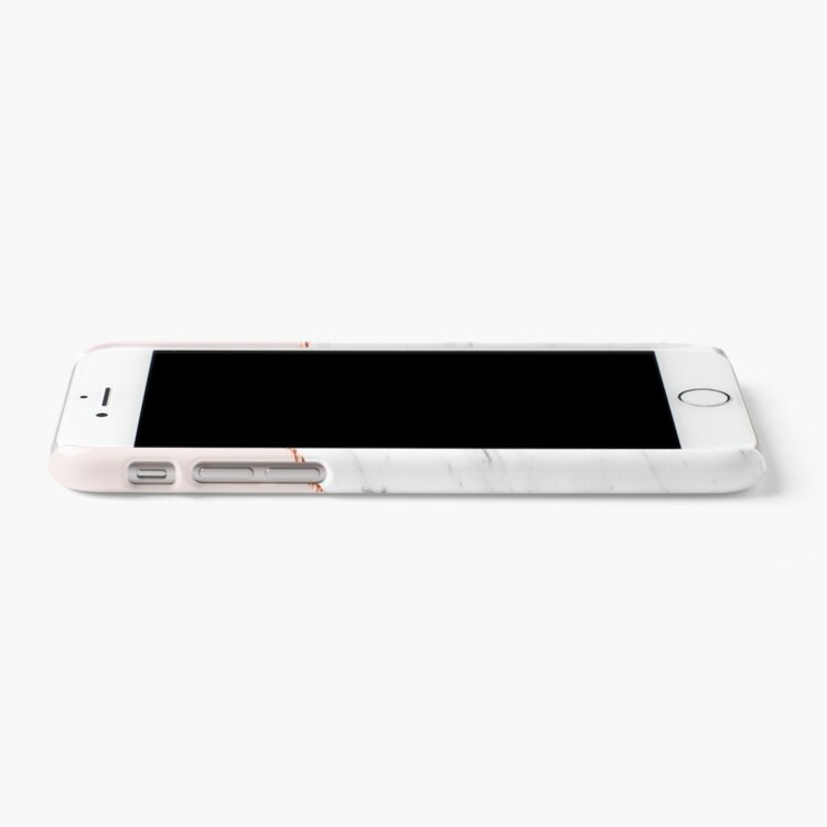 Alternate view of Peony blush geometric marble iPhone Case & Cover