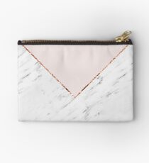 Peony blush geometric marble Studio Pouch