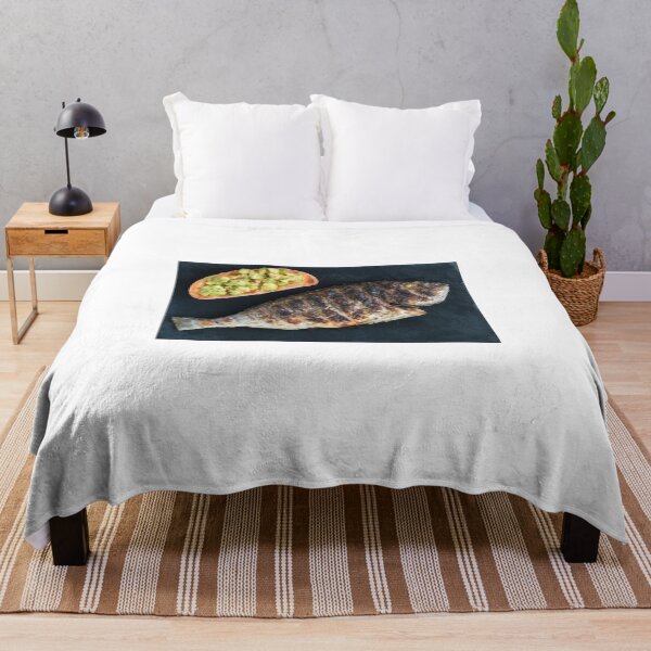 Item preview, Baked sea bream and bruschetta with avocado. designed and sold by coffeeflavour.