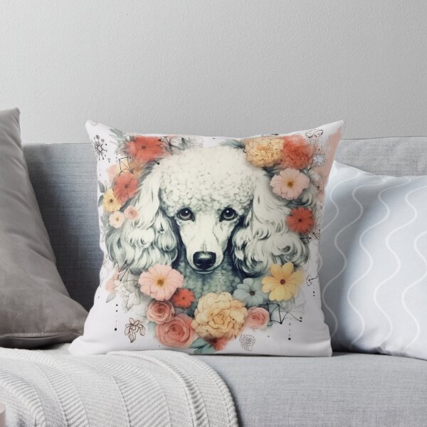 Item preview, Poodle Happy Cute Puppies and Flowers with Love designed and sold by BrandonArtWorld.