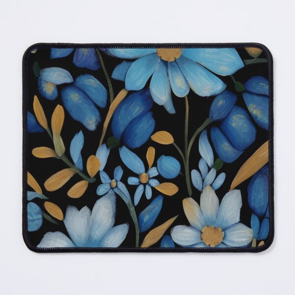 Item preview, Blue Folk Art Flowers designed and sold by Jinx Davis.