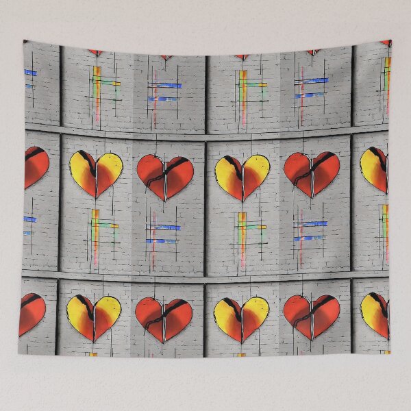 Item preview, red and yellow heart designed and sold by bogfl.