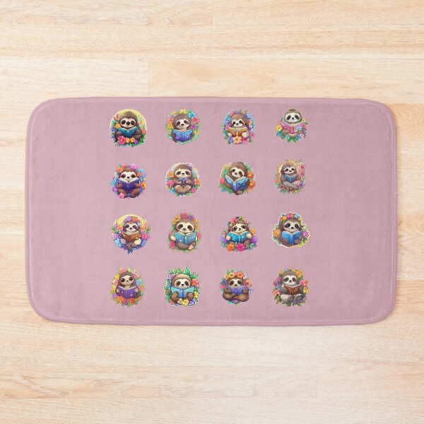 Item preview, Adorable Sloths Reading Books **Choose Large Stickers Pack or Magnets!** designed and sold by AdiRemba.