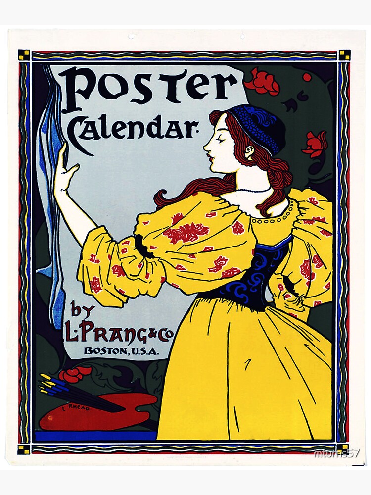 "Art Nouveau Poster Calendar. by L. Prang & Co Created by Louis J