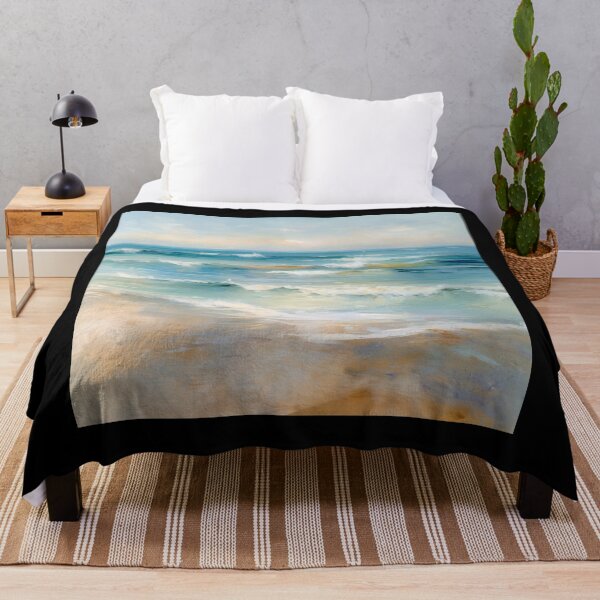 Item preview, Seaside Serenity Impressionist Art Beach Pastel Painting designed and sold by DigiNook.