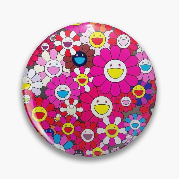 Takashi Murakami - Multi Pink Flower Plush Keychain Pin – GiantRobotStore