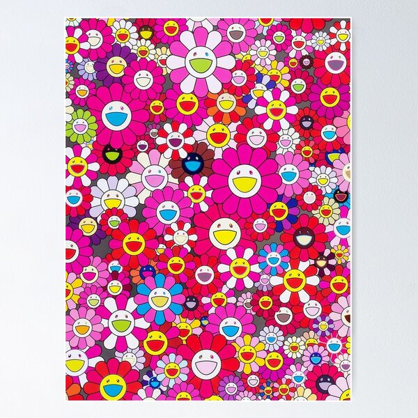 BRO Mart Takashi Murakami Flower Smiling 12X18 Inch Rolled Poster :  : Home & Kitchen