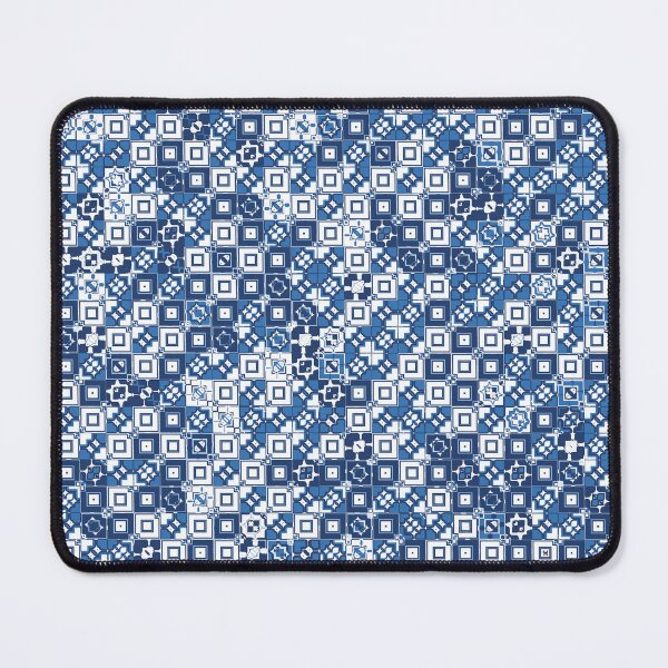 Item preview, Blue Random Check Fabric Pattern designed and sold by Trevor Hirst.