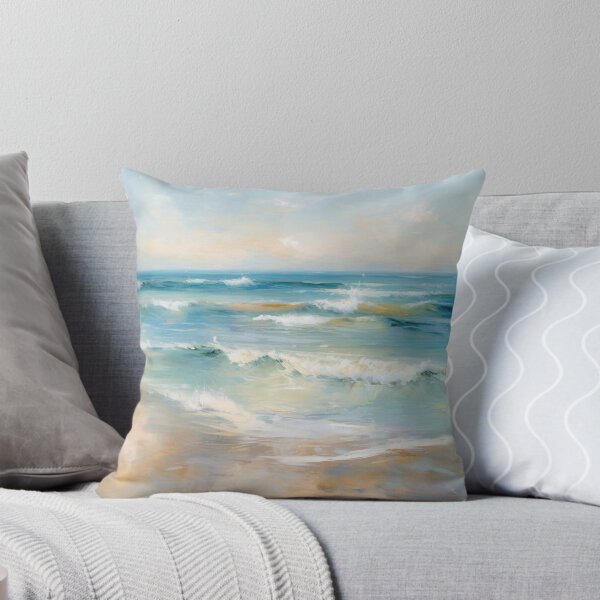 Item preview, Seaside Serenity Impressionist Art Beach Pastel Painting designed and sold by DigiNook.