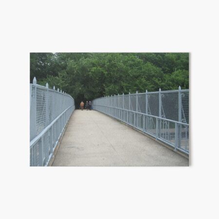 Small bridge, railings, riot,  greenery, celebration,  life Art Board Print