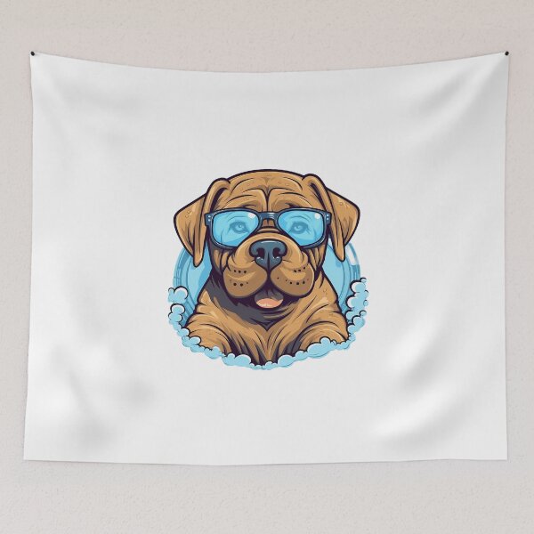Item preview, Shar Pei with Glasses - Funny and Modern Design designed and sold by SADStyleDesigns.