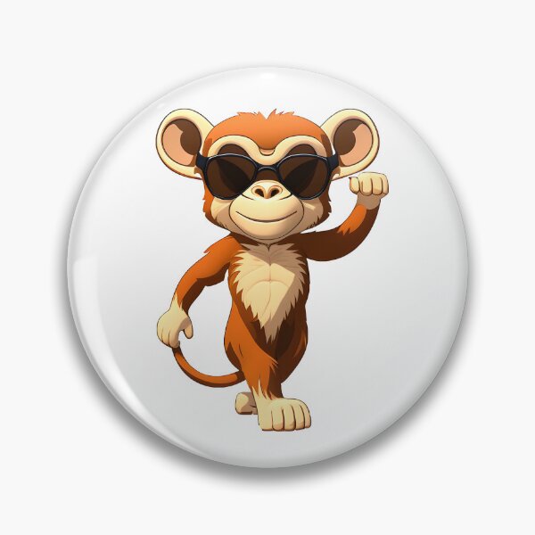 Item preview, Monkey in cartoon style designed and sold by IrinaGuArt.