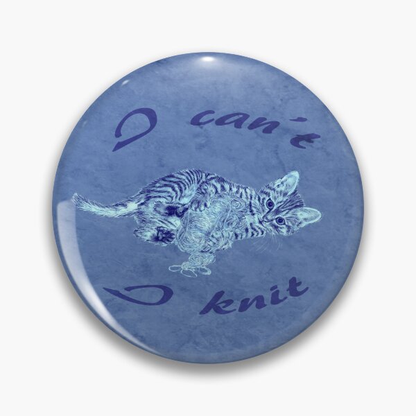 Item preview, Chaton à la pelota - marbled blue version, text in english designed and sold by SylvieG18.