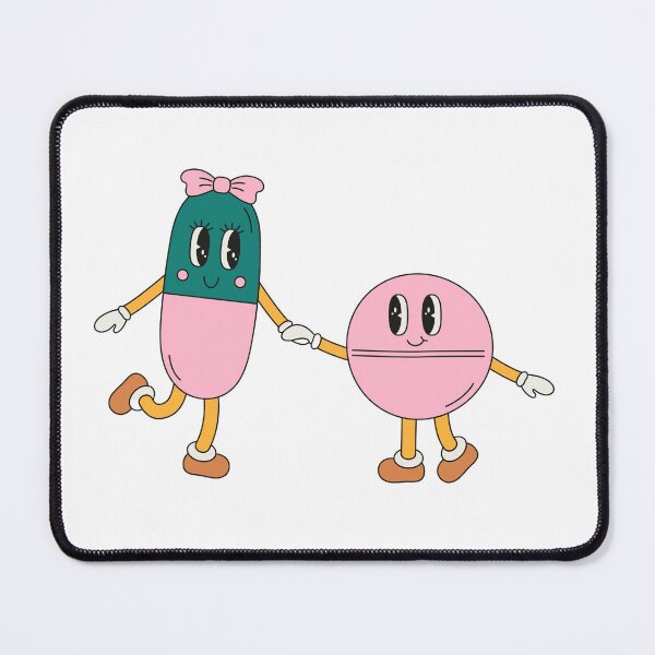 Item preview, Cute Pills, Cartoon Pills, Pill Buddies, Pill Friends, Pink Green Pills designed and sold by ZodiacKat.