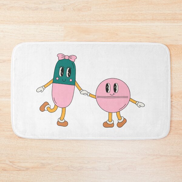 Item preview, Cute Pills, Cartoon Pills, Pill Buddies, Pill Friends, Pink Green Pills designed and sold by ZodiacKat.