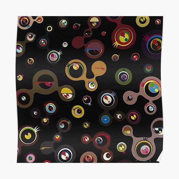 Takashi Murakami Flower Pattern Face Mask Red/Black