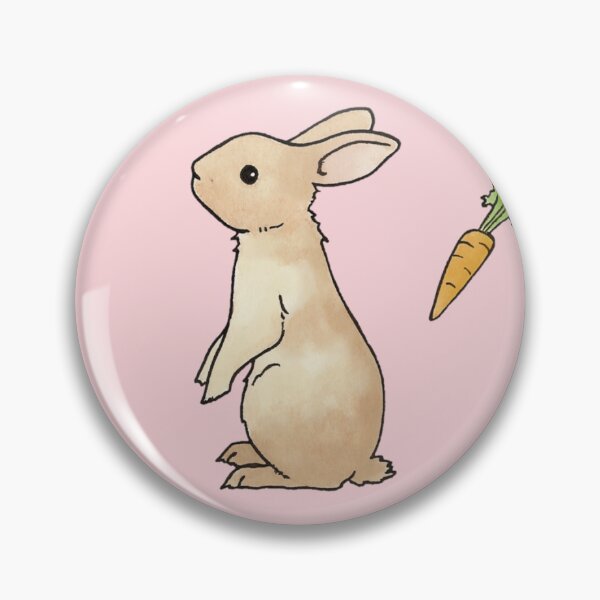 Item preview, Rabbits - Cute Bunnies and Carrots on a pale pink background designed and sold by HazelFisher.