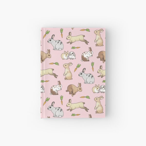 Item preview, Rabbits - Cute Bunnies and Carrots on a pale pink background designed and sold by HazelFisher.