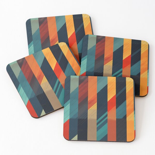 Item preview, Abstract Parallel Linear pattern | Retro colors designed and sold by Hazmat-AI7.